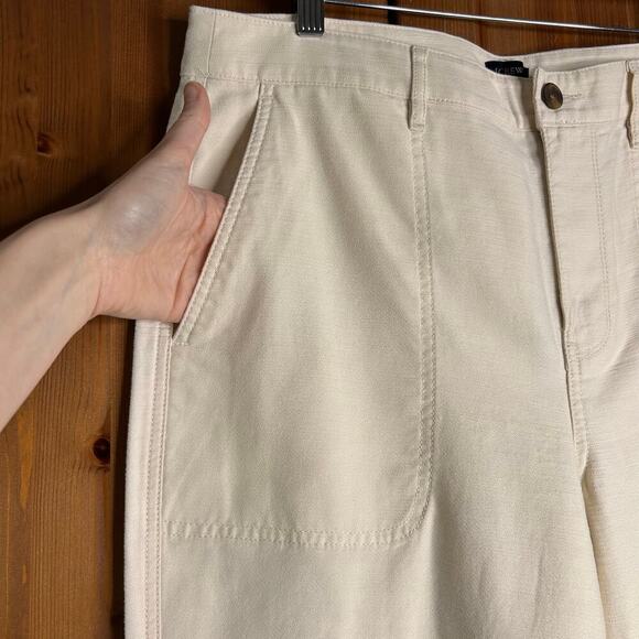 J. Crew Straight Leg Pants Women’s 12 Ivory Coastal Grandma Office Classic Chic - Picture 6 of 10
